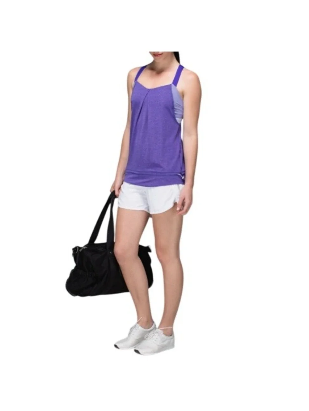 Lululemon Women's Heathered Bruised Berry Rest Less Racerback Tank Top Size 4
